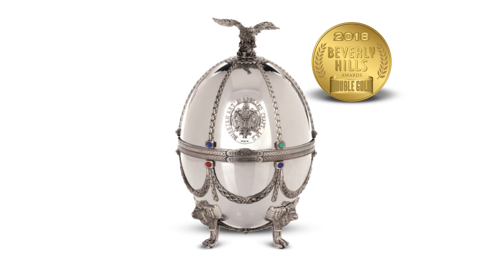Carafe in Silver Faberge Egg Imperial Collection Super Premium Vodka